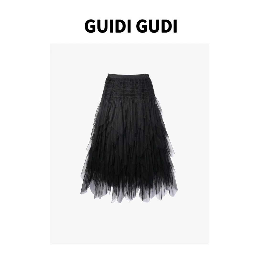 GUIDI GUDI【遗失的章节】百搭性感女人味蕾丝长半裙