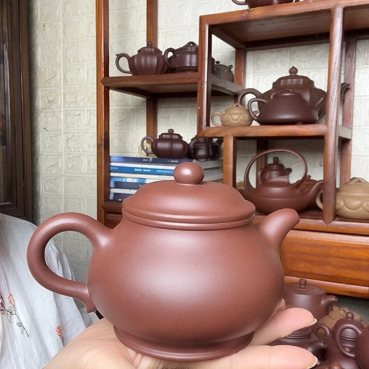 茶壶紫砂大潘壶500cc底槽清精工半手工