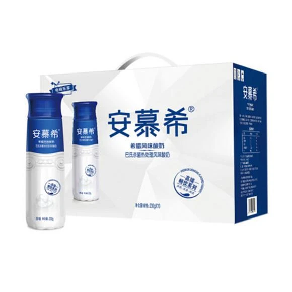 新【11月底】安慕希PET希腊原味风味酸奶230g*10瓶【原味百香果味随机发】