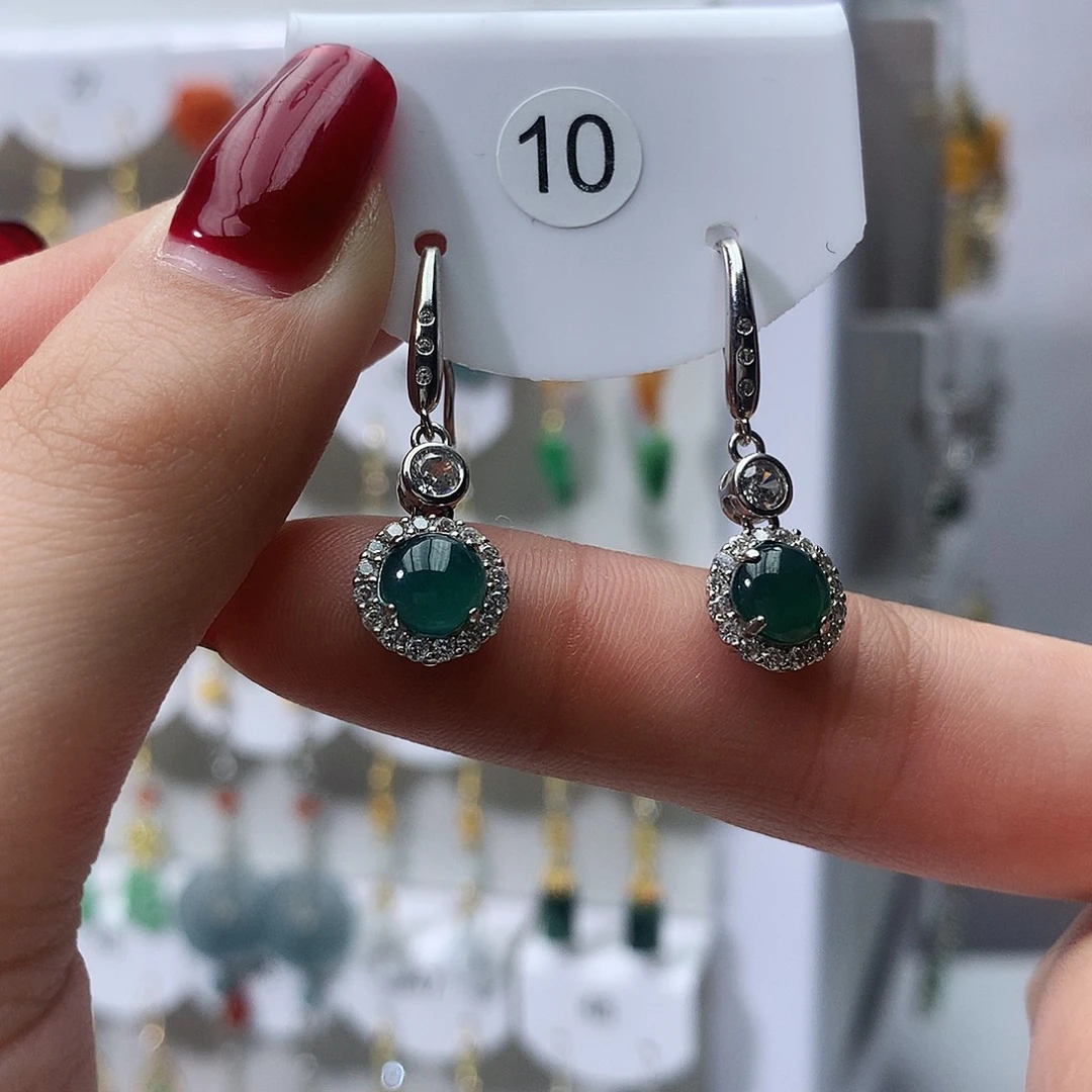 翡翠未镶嵌耳饰10