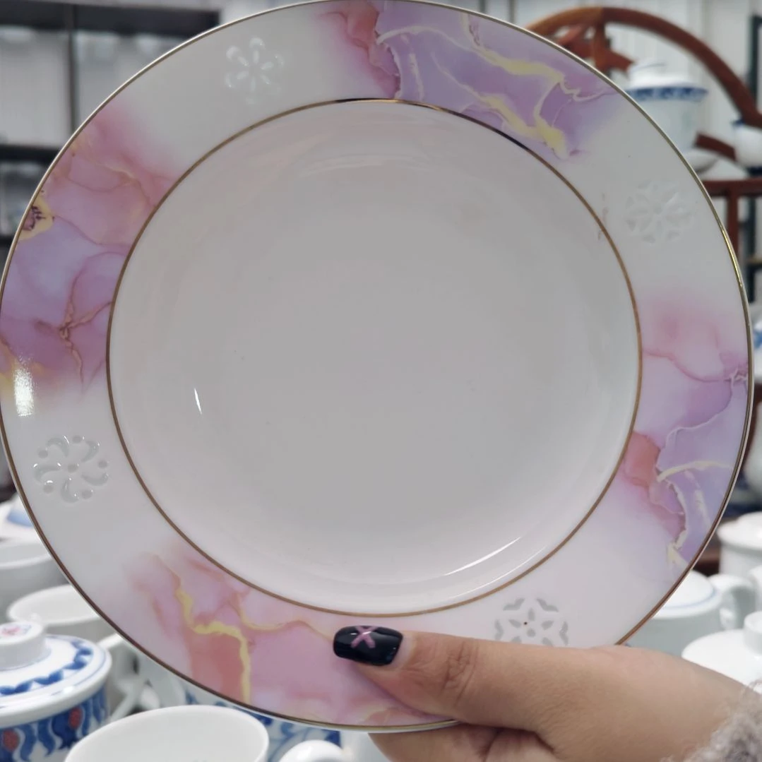 陶瓷浮想8寸深盘两只装