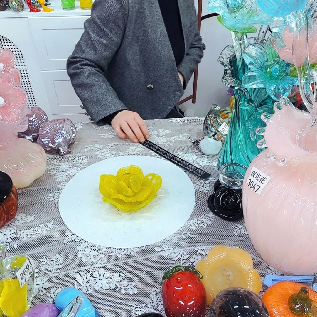 霸王莲琉璃花瓶花器艺术品