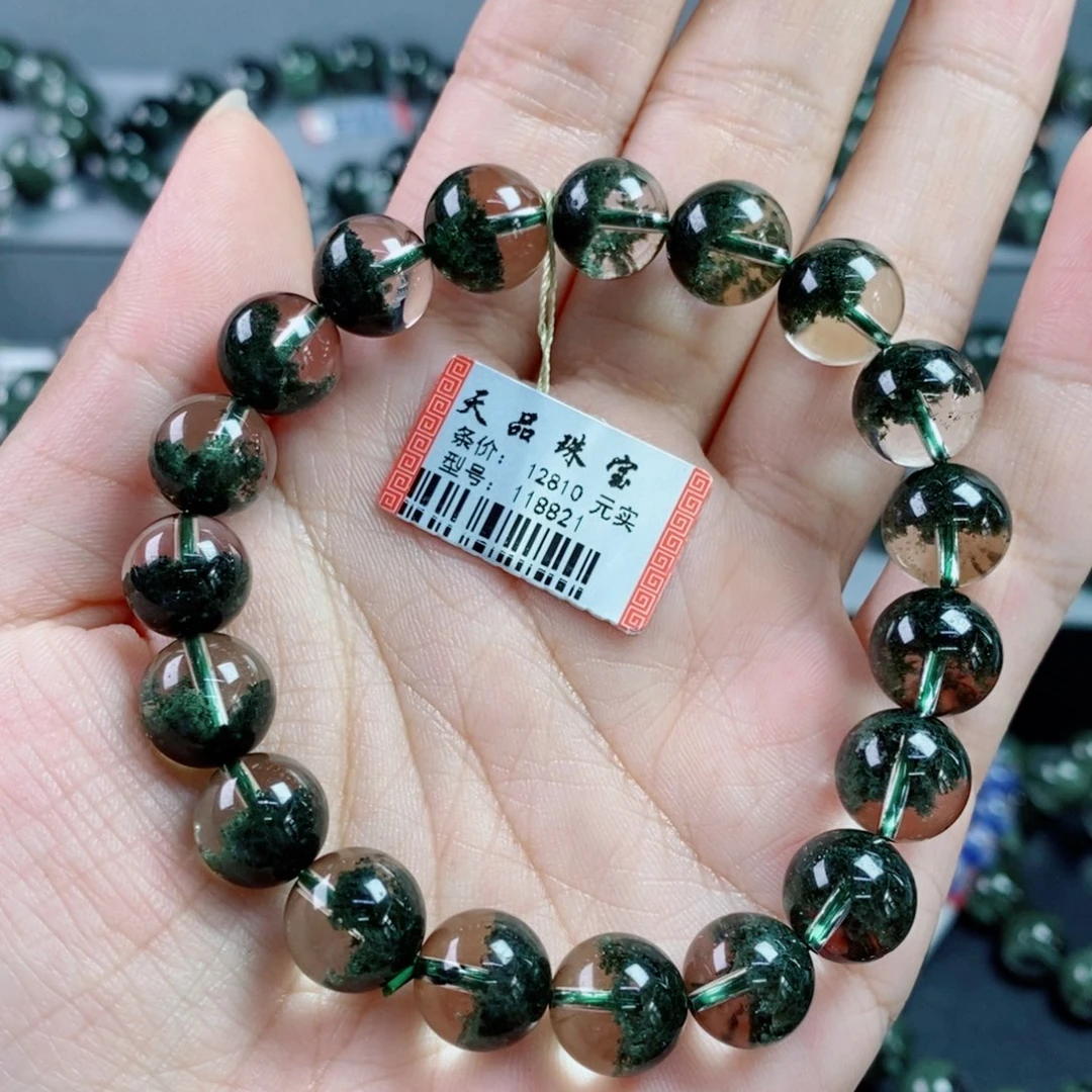 水晶手串未镶嵌葡*酸绿幽灵118821