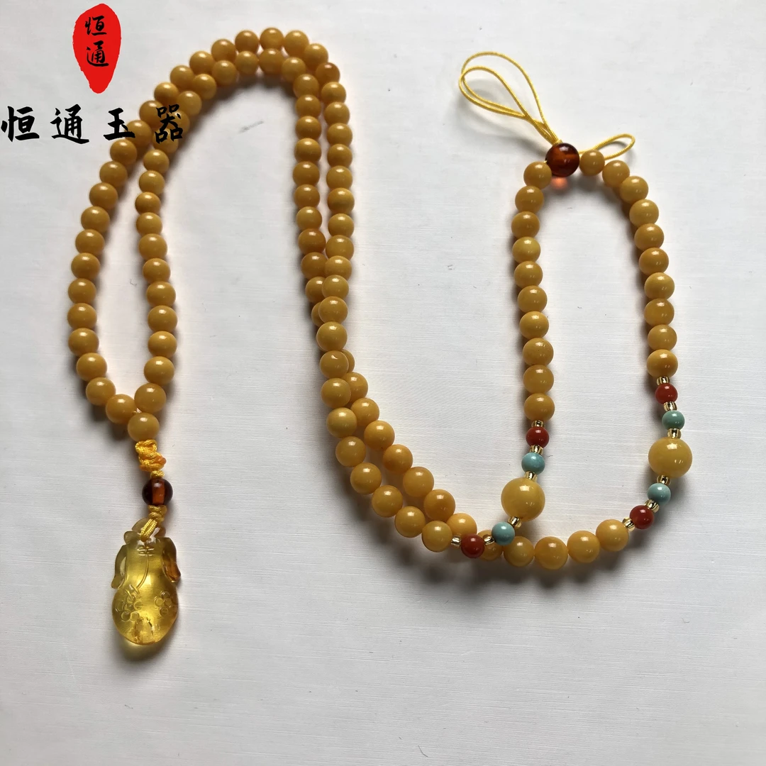 琥珀老蜡规格约5mm。 0yx-399