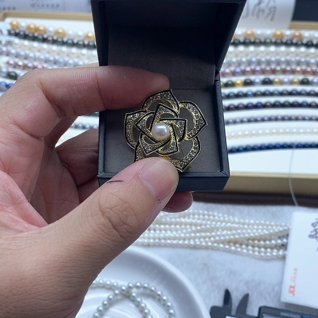 海水珍珠颈饰银S925镶嵌