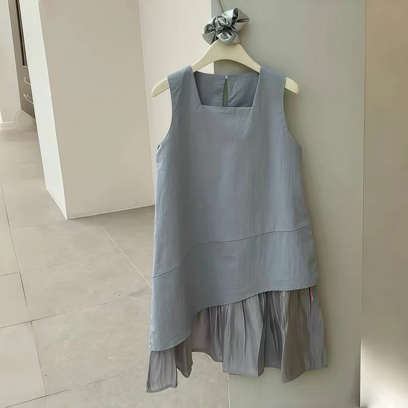 现货！女童连衣裙夏季2025新款儿童洋气时髦背心裙中大童宽松裙子