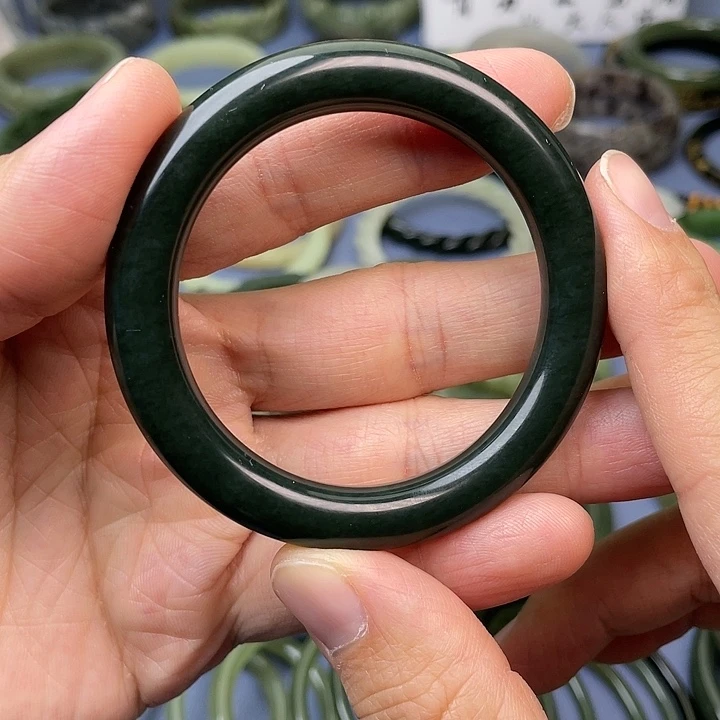 和田玉（青玉）未镶嵌手镯50.5mm