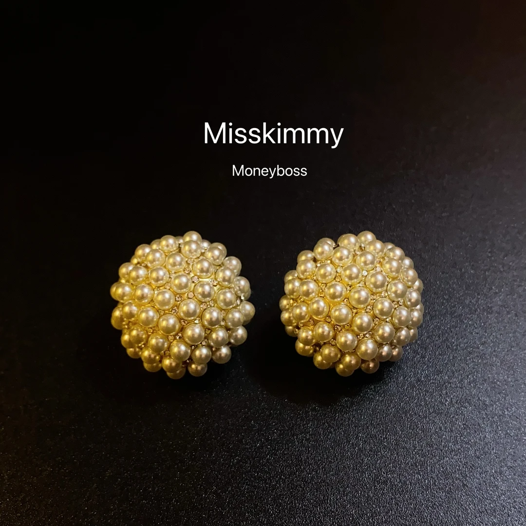 铜合金仿珍珠耳饰 铜合金小众原创设计轻奢气质[米露梦境]耳饰