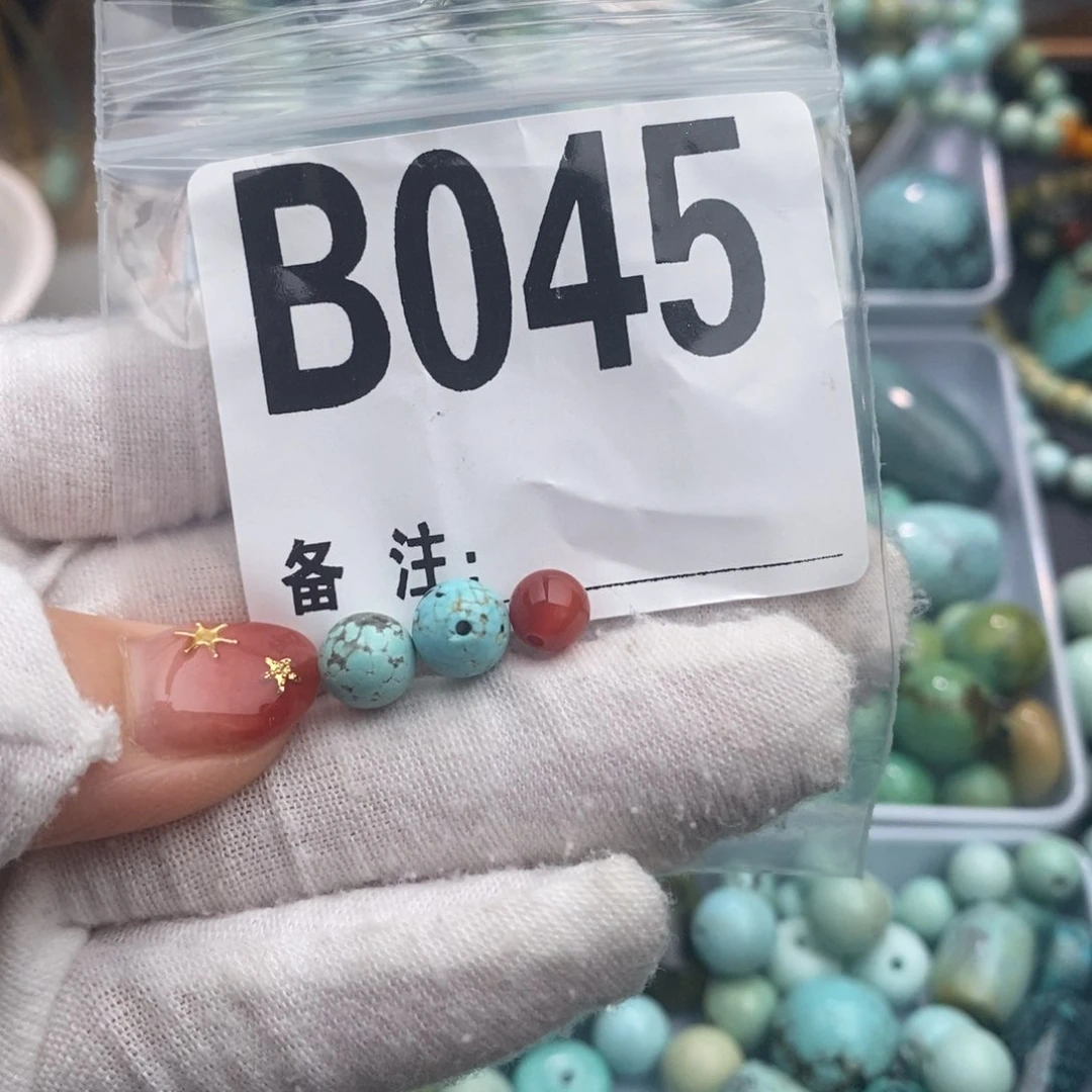 未镶嵌卡7圆珠一对南红玛瑙