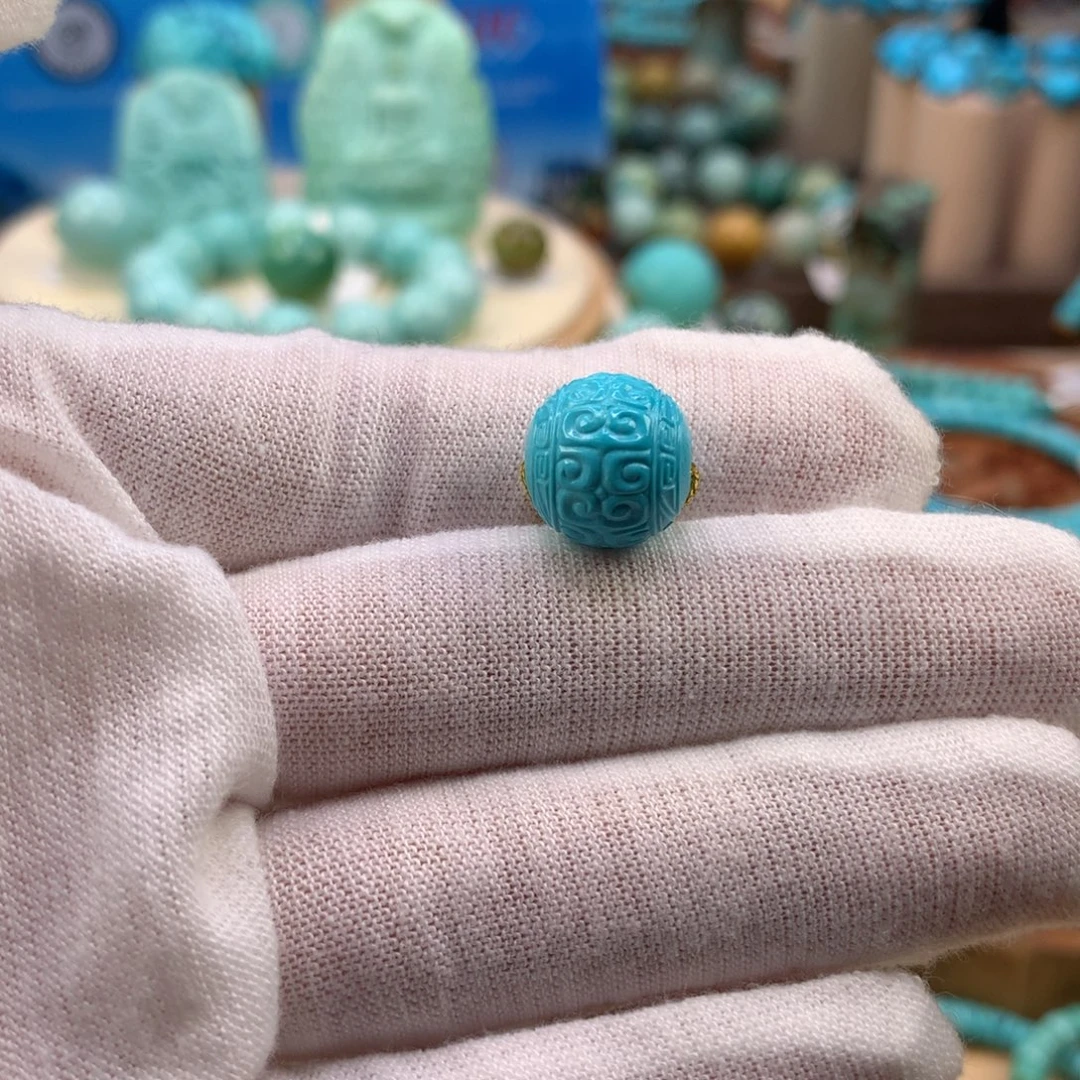 绿松石未镶嵌珠宝奇石12.3mm