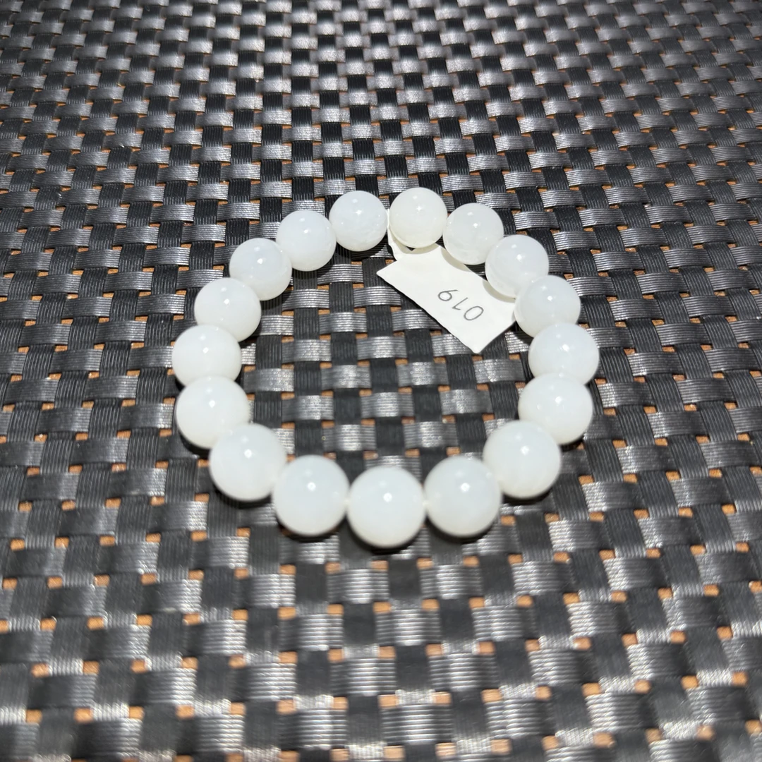 019新疆黑山白玉12mm手串