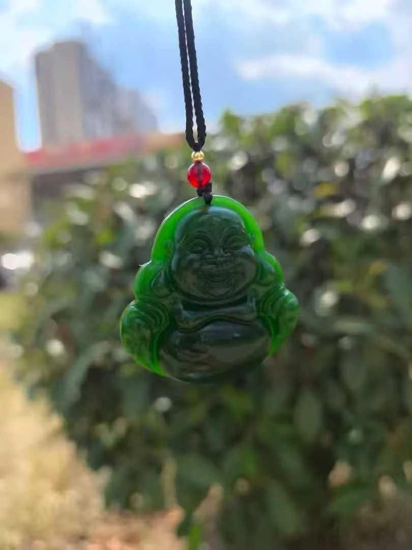 俄罗斯菠菜绿色大正装佛公吊坠