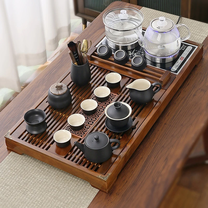 整套茶具套装三合一全自动烧水一体茶盘新中式家用客厅功夫茶台