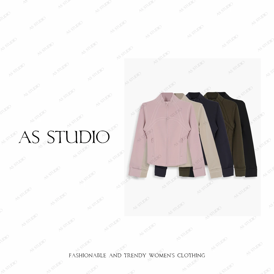 【AS科耐丽】25新经典lu系立领修身显瘦健身运动夹克AS25QDWT03548