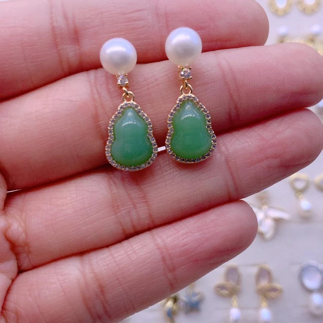 合金耳饰淡水珍珠