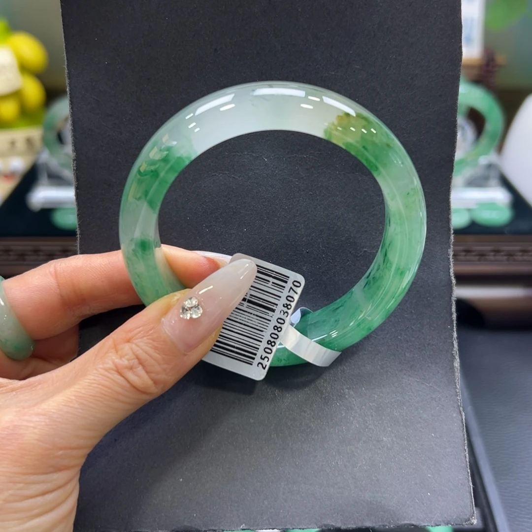 石英质玉（非洲翠）未镶嵌手镯57-58