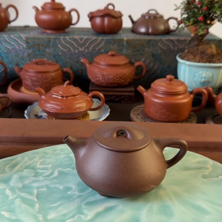 紫砂茶壶景舟石瓢老紫泥紫砂壶