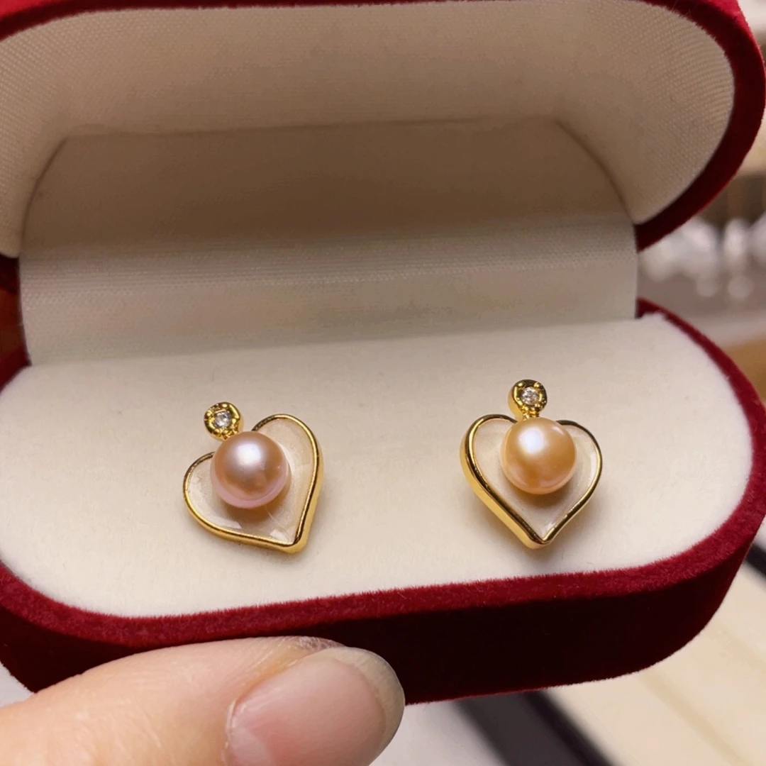 银S925镶嵌淡水珍珠珍珠首饰