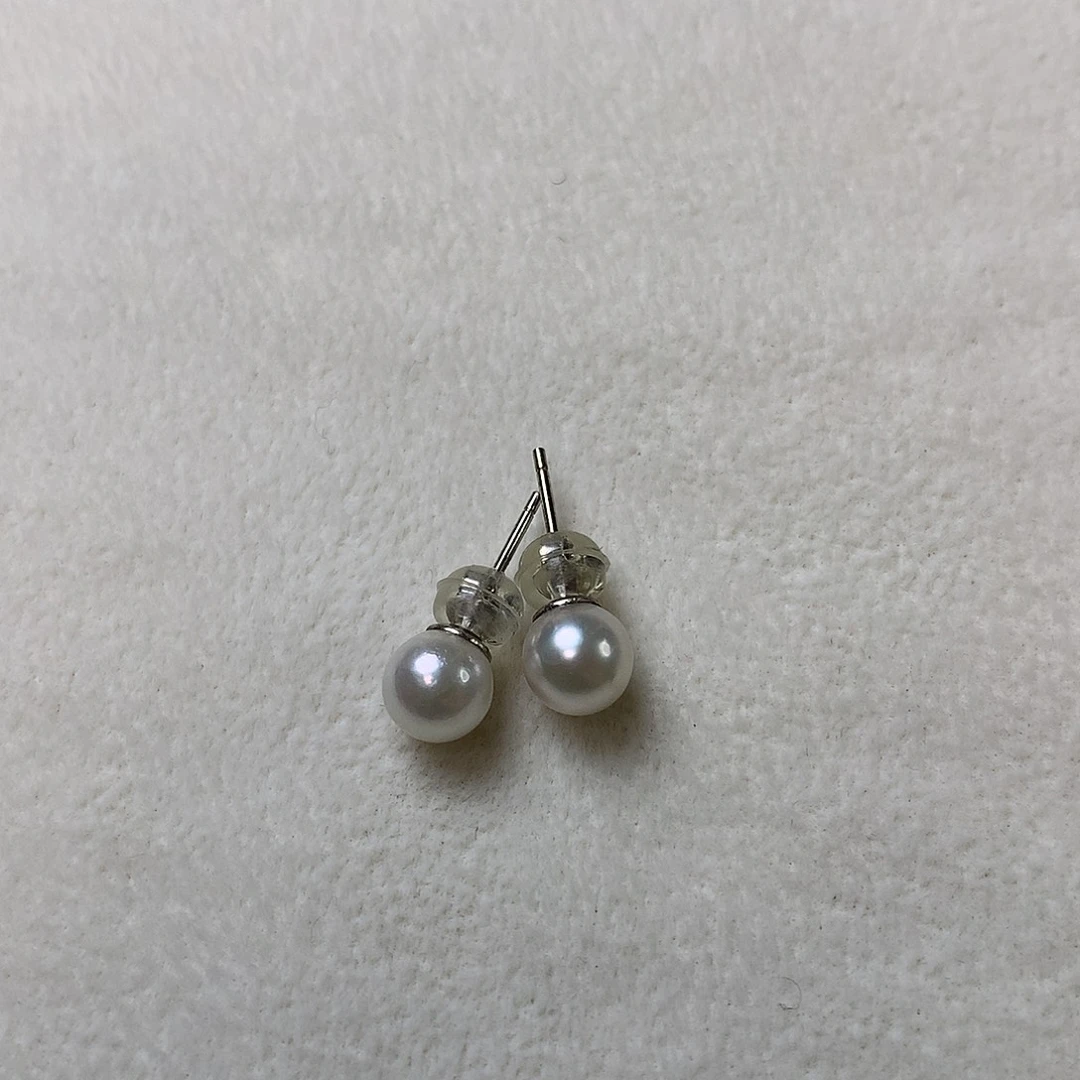海水珍珠耳饰银S925镶嵌
