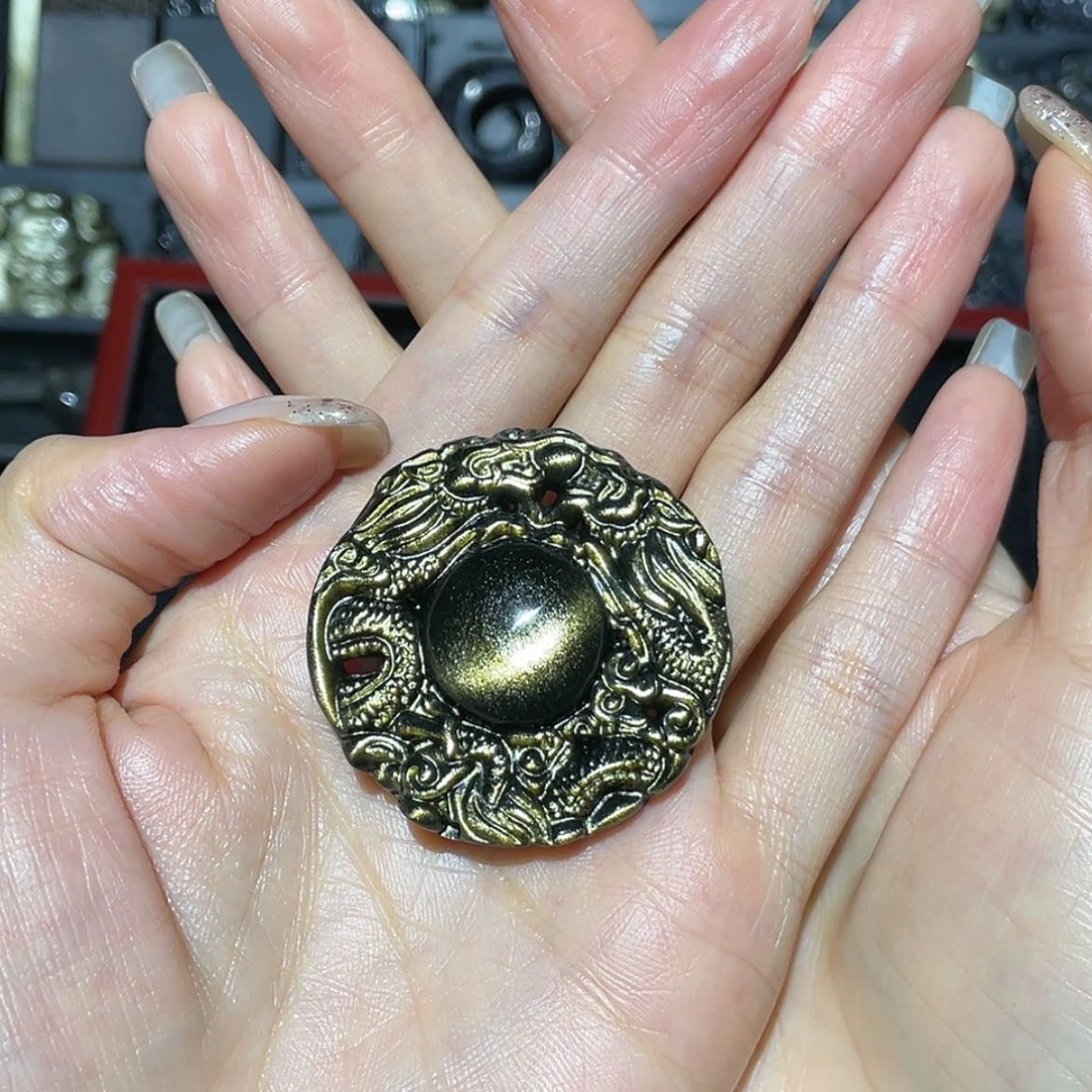 【闪购商品】未镶嵌黑曜岩吊坠(不含链)谈**生