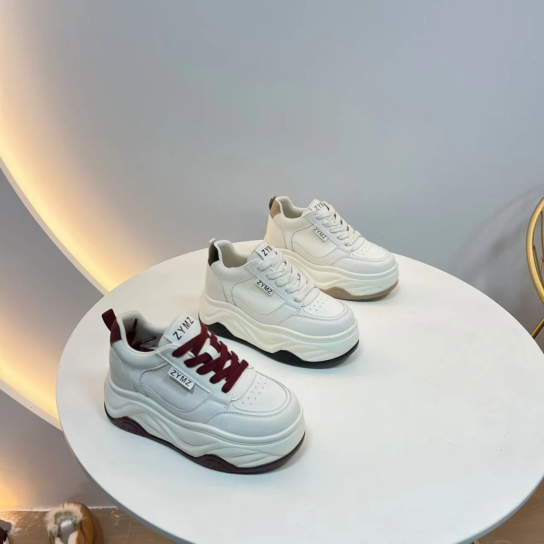 增高8CM 2025年新款小白鞋女士厚底百搭内增高小个子女鞋 G405