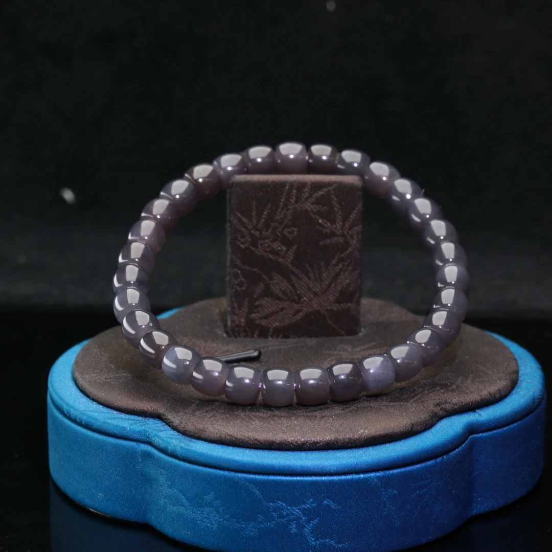 35和田玉烟紫手串/900066上海嘉禾拍卖