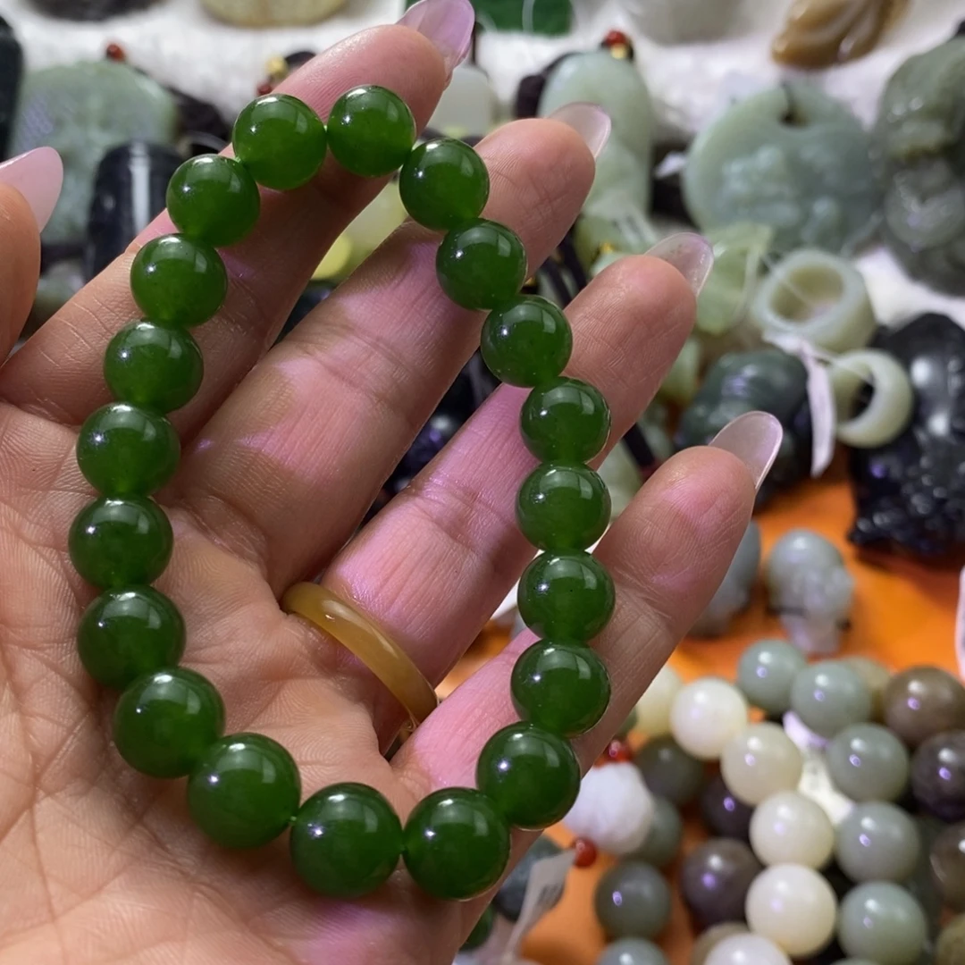 和田玉未镶嵌手链