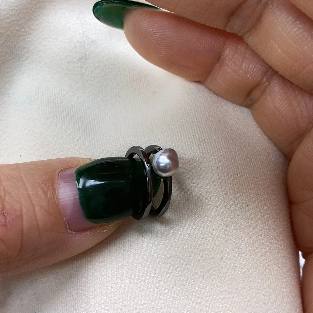 海水珍珠耳饰银S925镶嵌