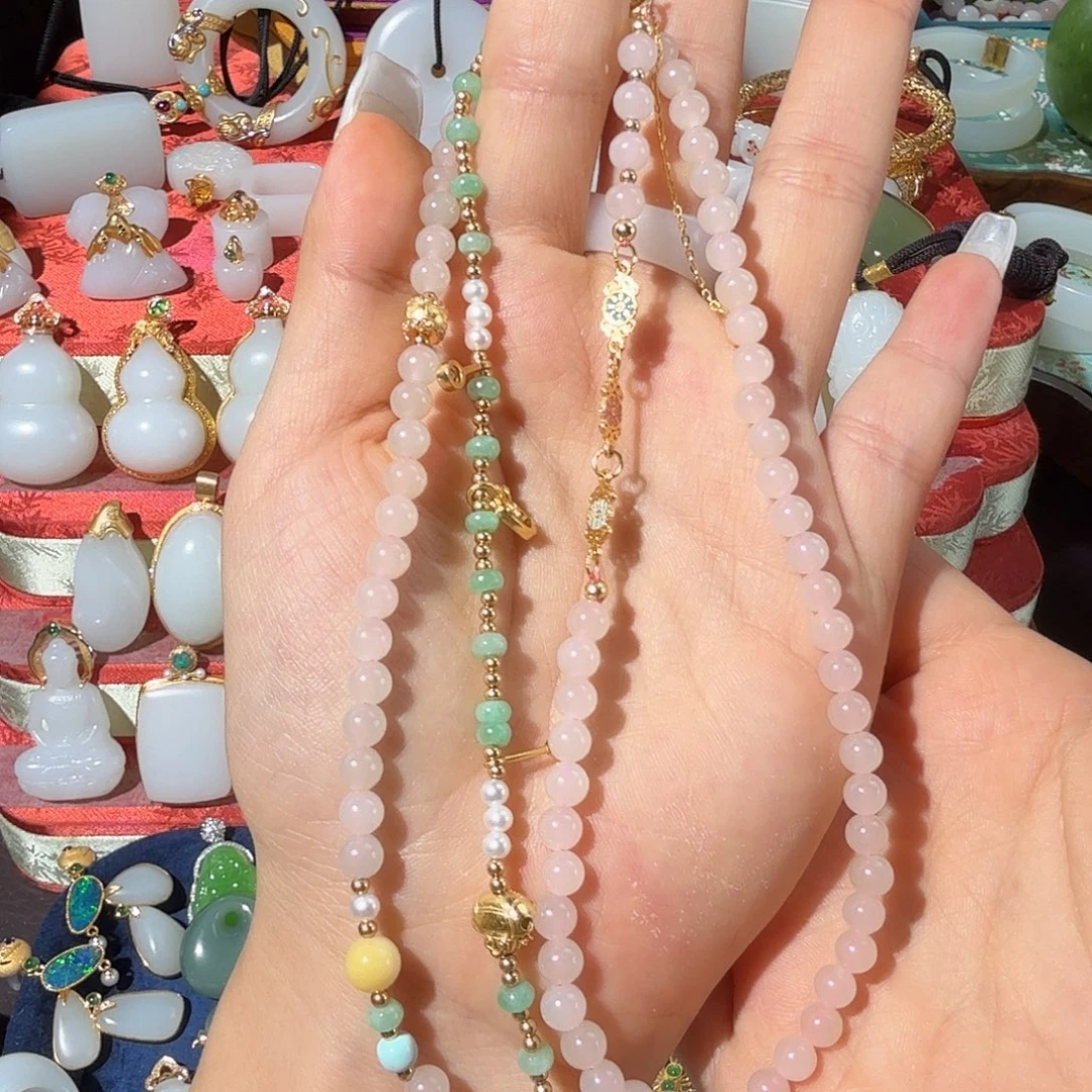 和田玉银S925镶嵌颈饰