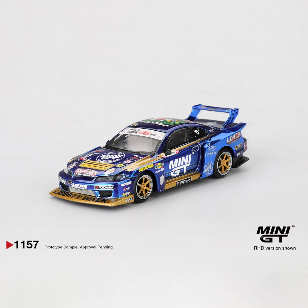 MINIGT车模 1:64 合金 1157号 日产S15 LBWK 小比例汽车模型收藏