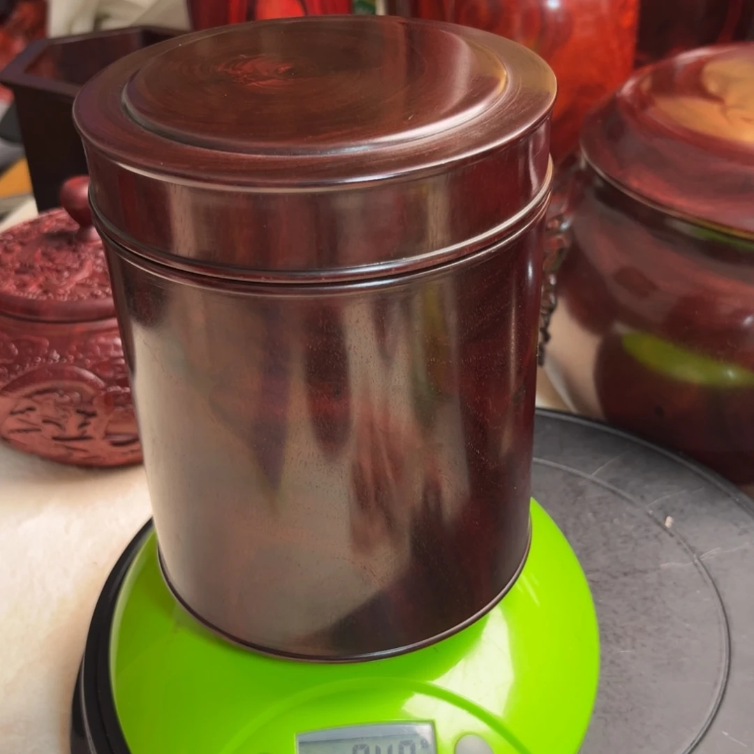 檀香木小叶紫檀茶叶罐
