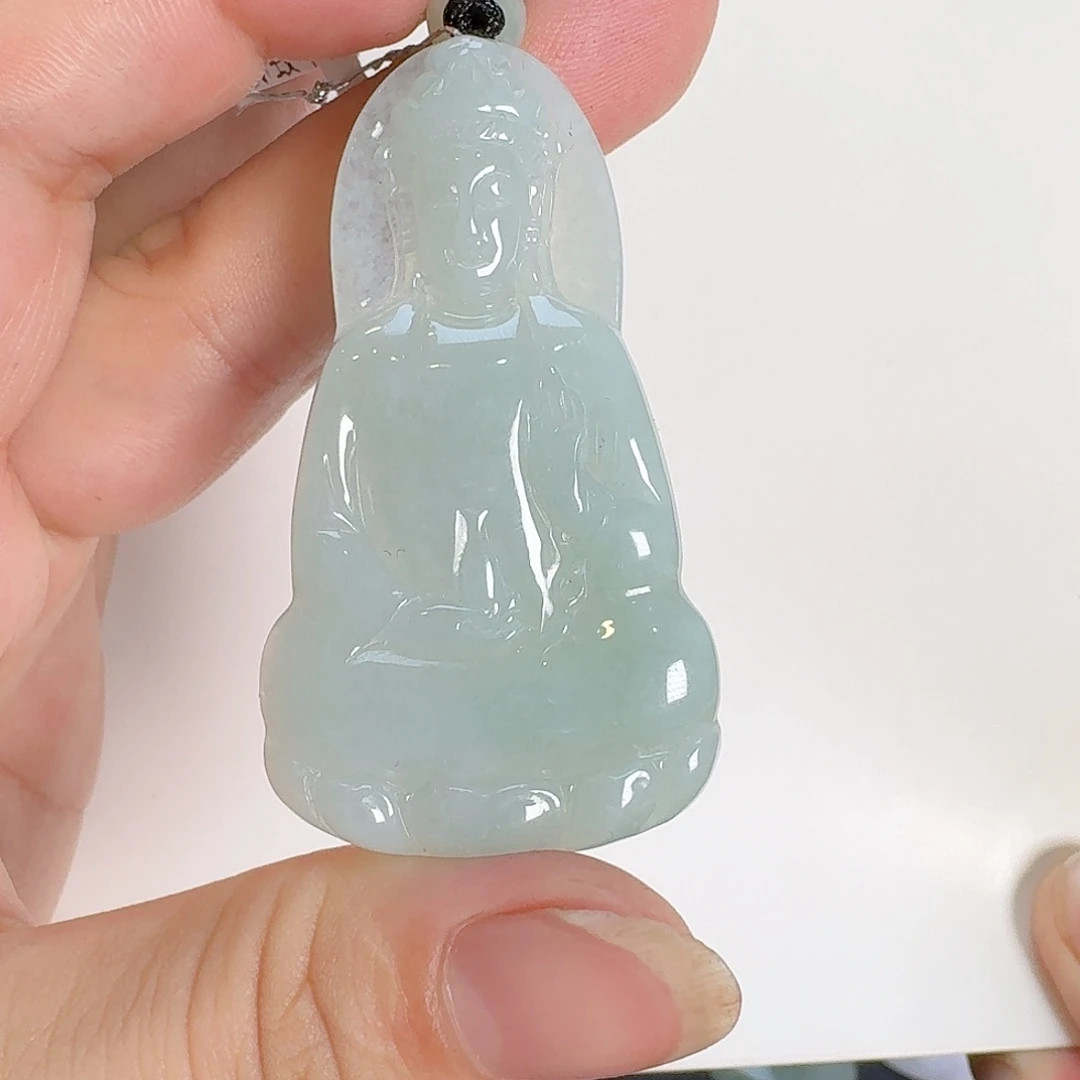 翡翠未镶嵌颈饰素衣观音