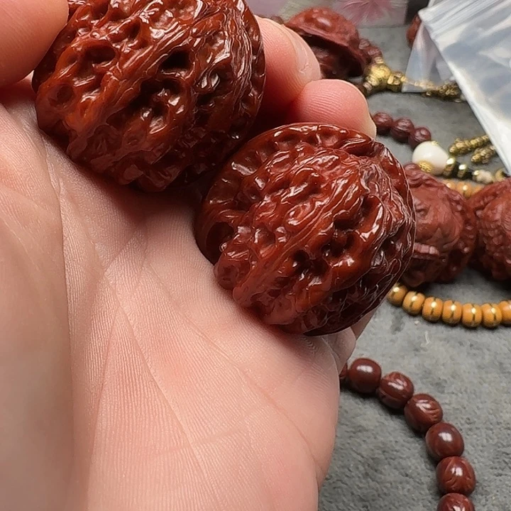 飞***扈文玩核桃吊坠白狮子080