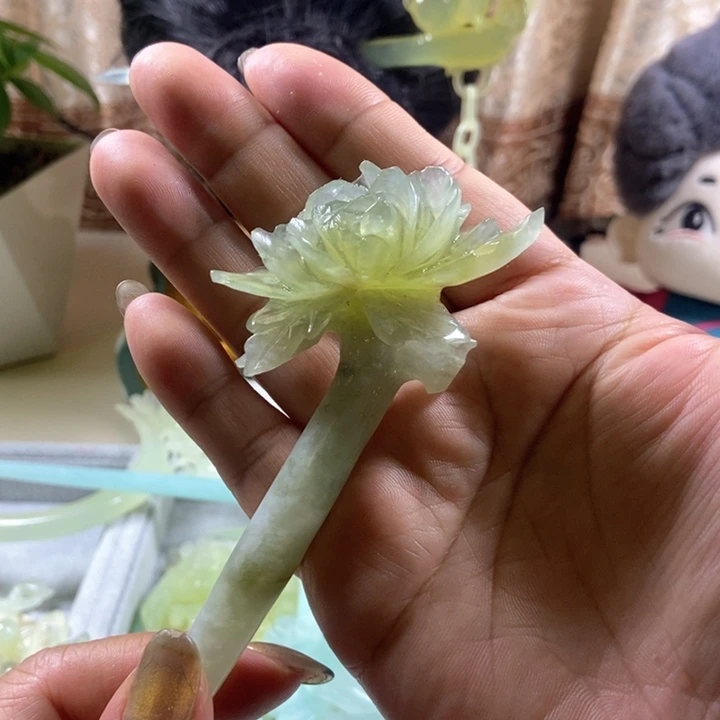 未镶嵌蛇纹石玉发饰