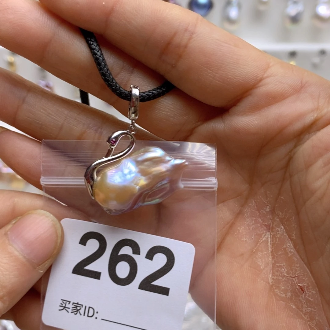 淡水珍珠颈饰银S925镶嵌262