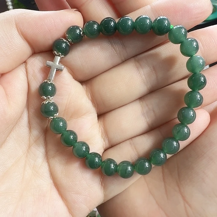 银S925镶嵌手链翡翠手串