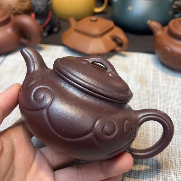 紫砂茶壶仿古，微瑕，容量220毫升
