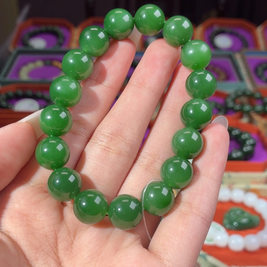 和田玉（碧玉）未镶嵌手链