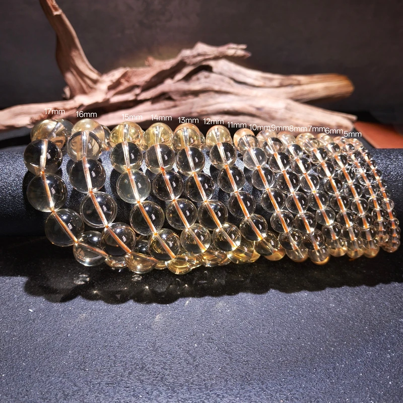 【黑胖珠宝】H0660 老矿黄水晶手链 多样性发其一