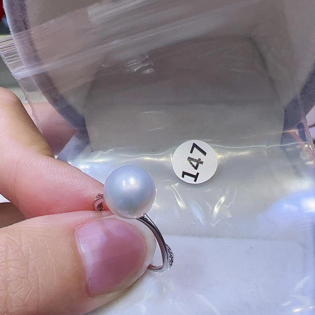 银S925镶嵌淡水珍珠耳饰