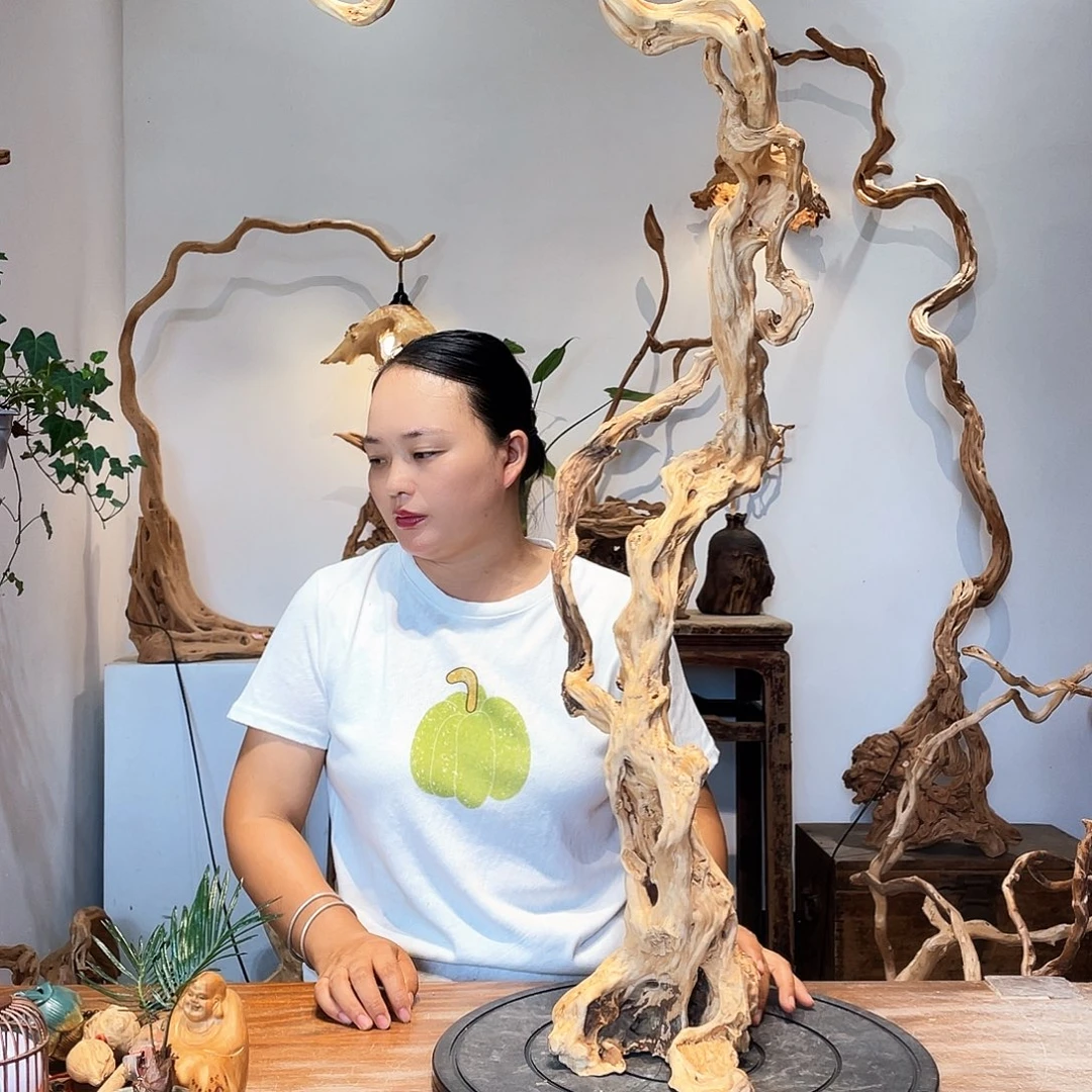 智***车天然根雕陶制艺术品