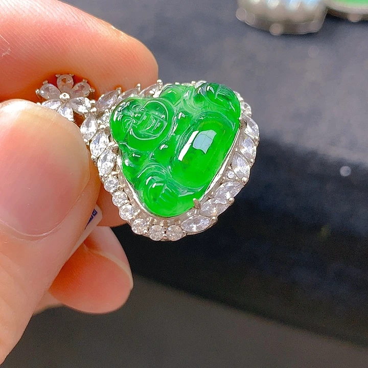 翡翠银S925镶嵌颈饰