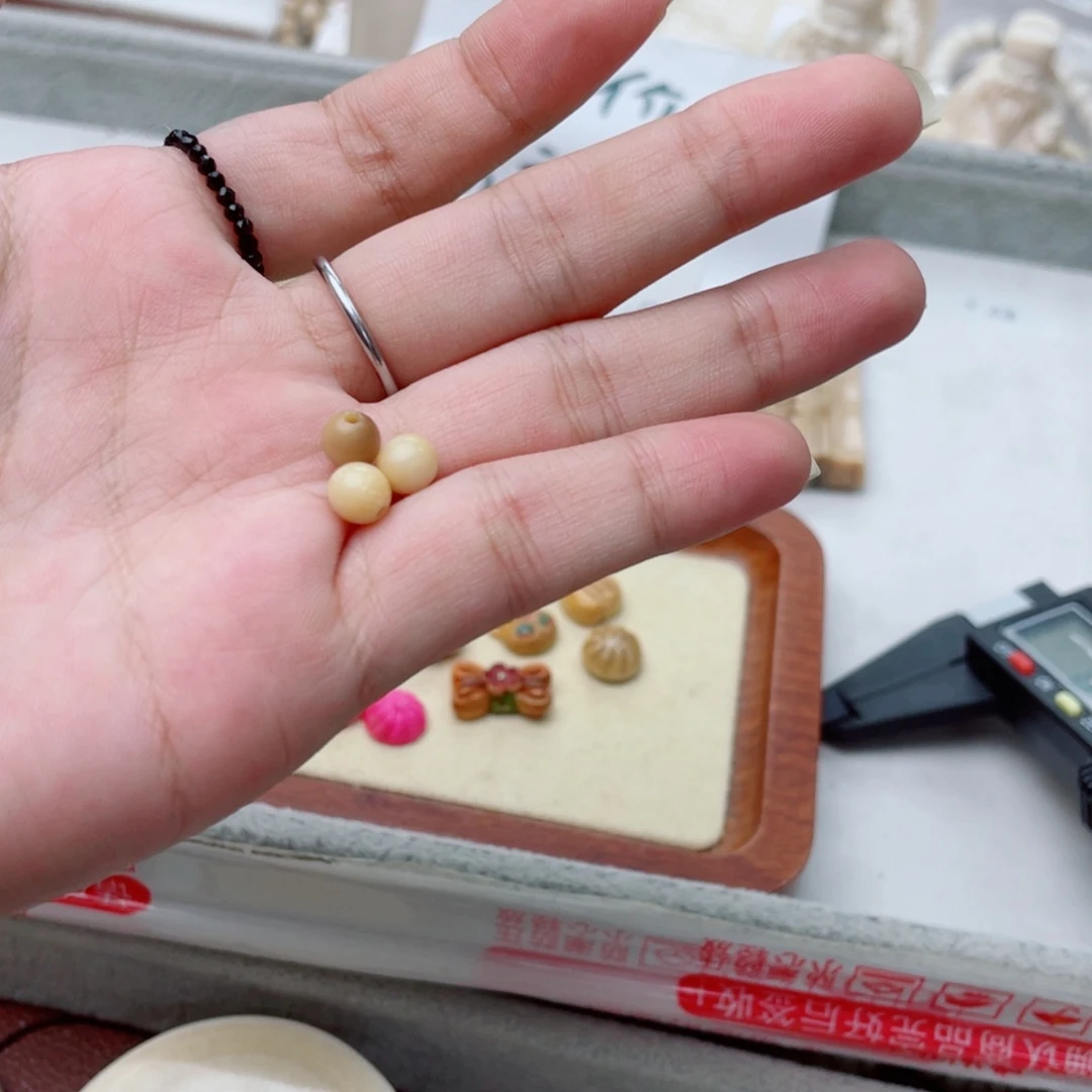 吊坠柏香籽/百香籽猛犸牙单珠三粒