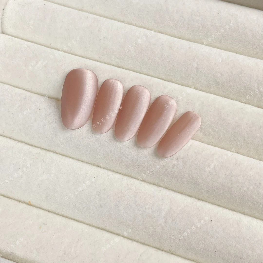 【红豆沙】纯手工穿戴甲美甲贴穿戴式光疗甲冰透渐变流行纯欲秋冬
