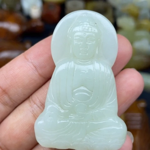 未镶嵌蛇纹石玉颈饰55