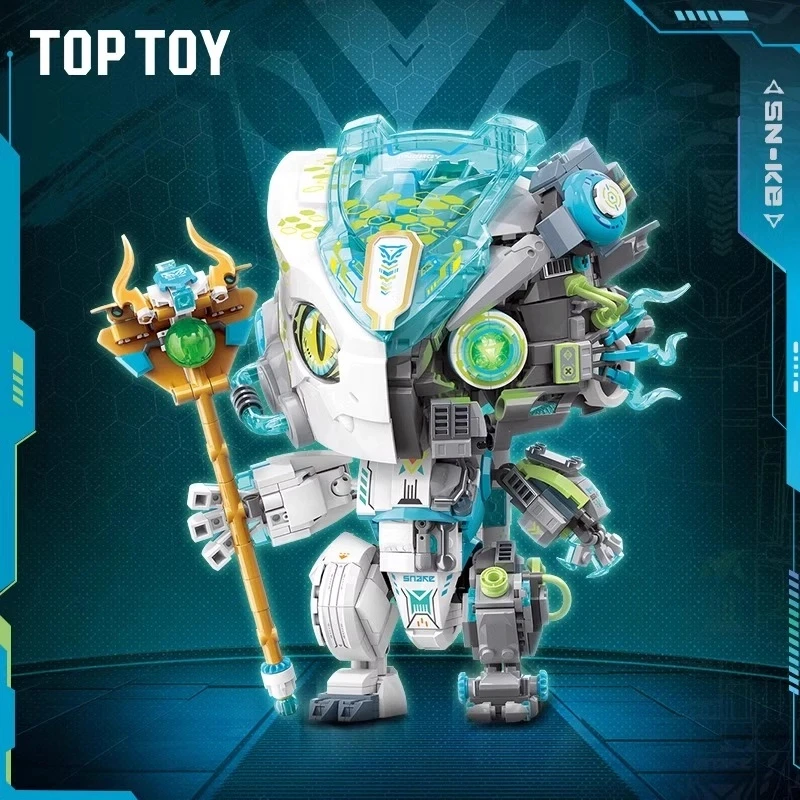 青魂灵蛇2025蛇年限定潮玩积木礼物生肖系列摆件玩具积木潮玩礼物