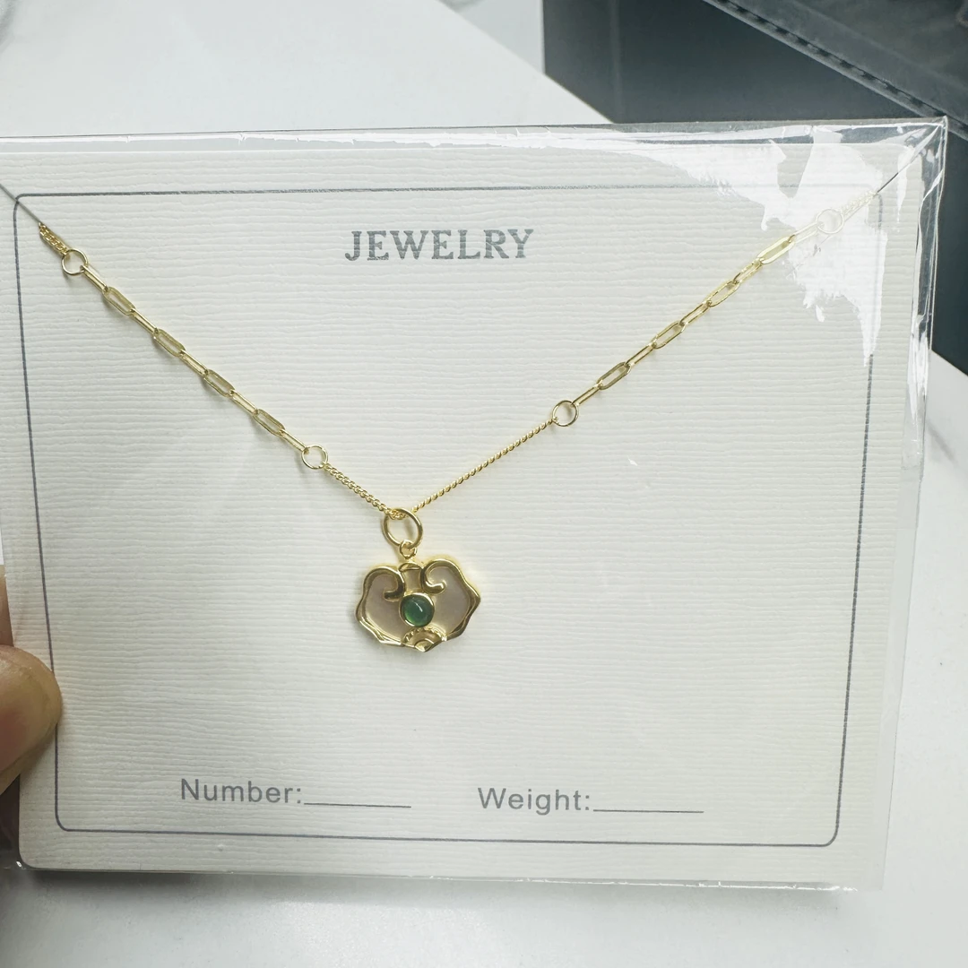 坠链均925银贝壳 【东一银铺】足银925套链D14轻奢百搭经典