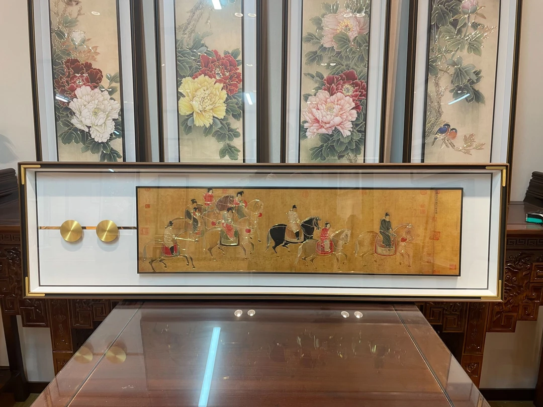 铜鑫铜亿《仕女图》卧室床头 茶室 书房 手工铜雕挂画