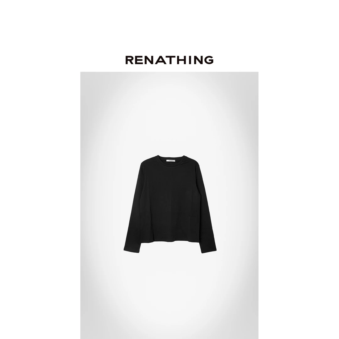 【RENATHING】基础款纯棉圆领长袖T恤