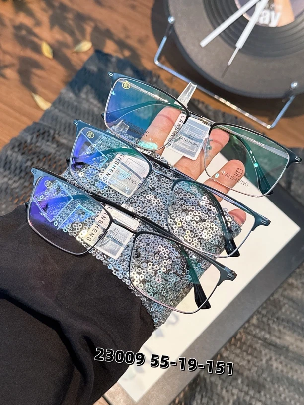 揽胜 高高高品质商务 眉毛镜架 双色电镀 质感拉满